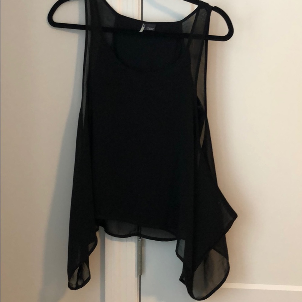 Urban Outfitters Sparkle and Fade Black Flowy Tank